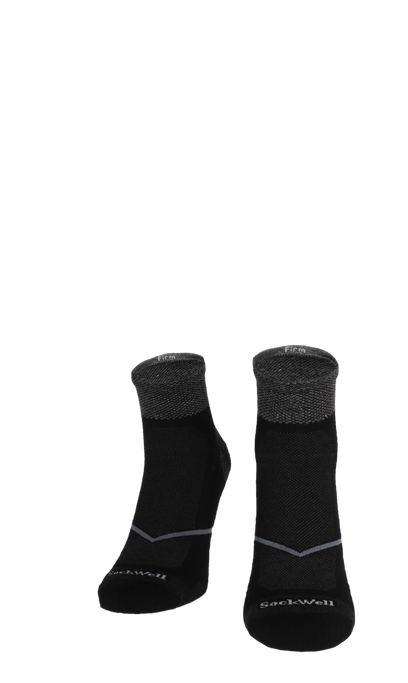 Pulse Quarter Men Compression Sport Socks Black
