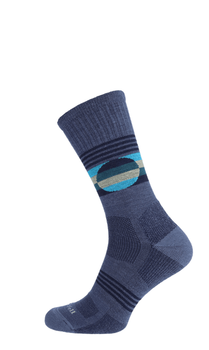 North Rim Crew Men Compression Hiking Socks Denim