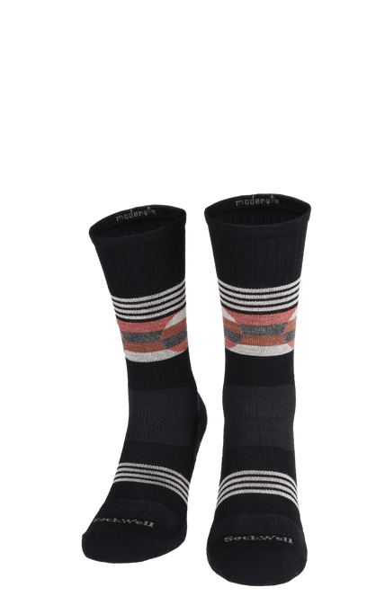 North Rim Crew Men Compression Hiking Socks Black
