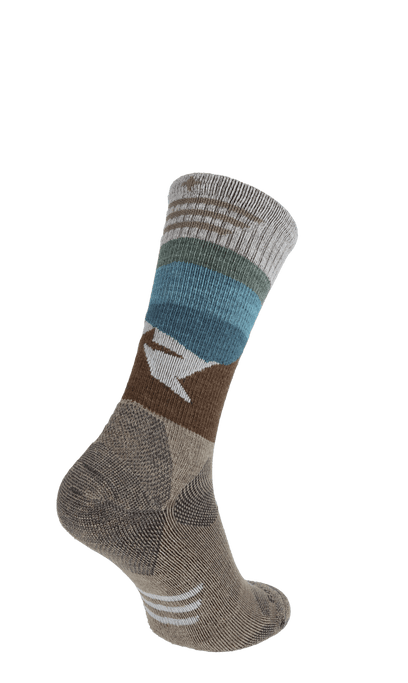 Modern Mountain Crew Men Compression Hiking Socks Khaki