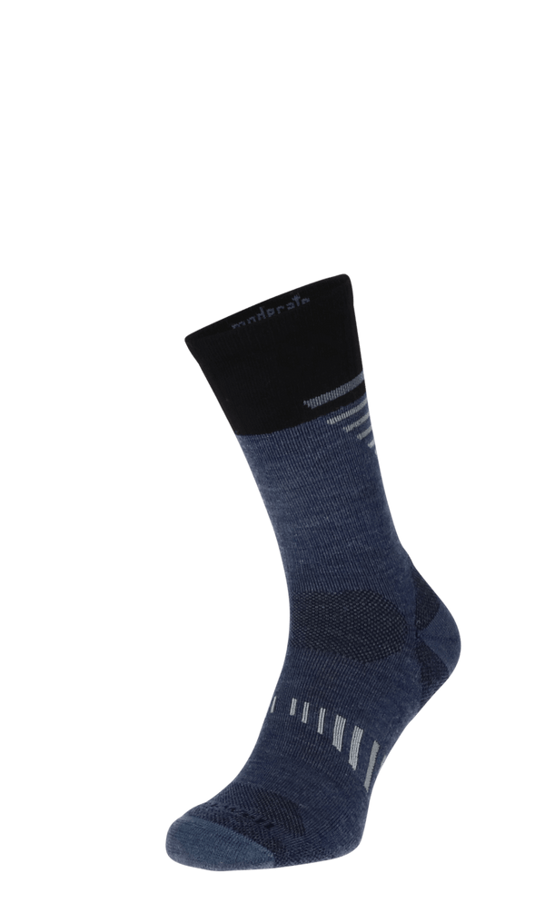 Ascend II Crew Men Compression Hiking Socks Denim