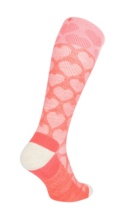 Heart Throb Women Moderate Compression Socks Guava
