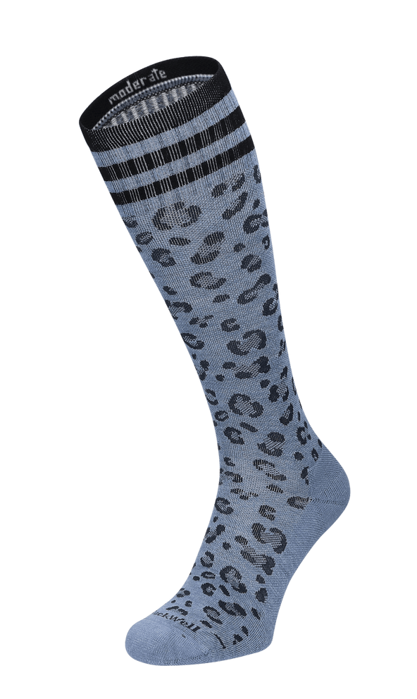 Leopard Women Moderate Compression Socks Bluestone Leopard Women Moderate Compression Socks Bluestone