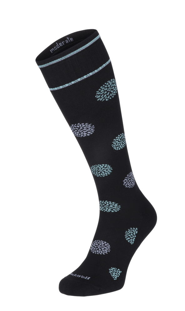 Full Bloom Women Moderate Compression Socks Black Full Bloom Women Compression Socks Class 1 Black
