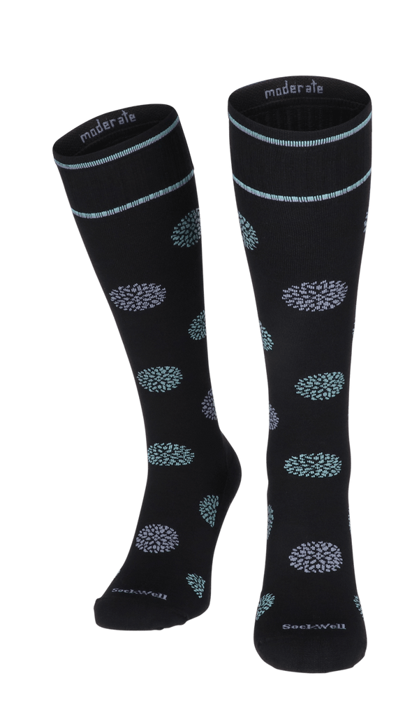 Full Bloom Women Compression Socks Class 1 Black