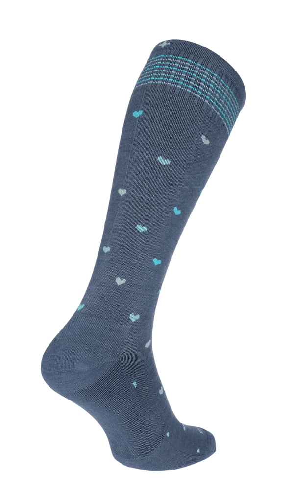 Full Heart Women Compression Socks Class 1 Denim