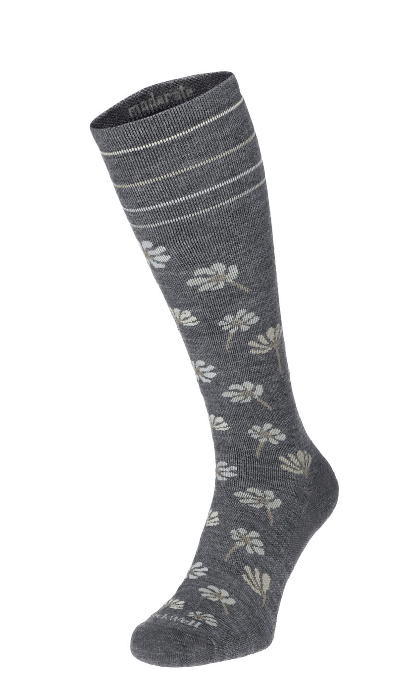 Field Flower Women Compression Socks Class 1 Charcoal