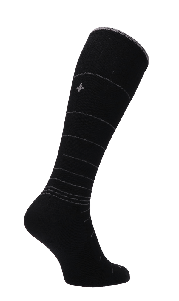 Circulator Men Moderate Compression Socks Black Stripe