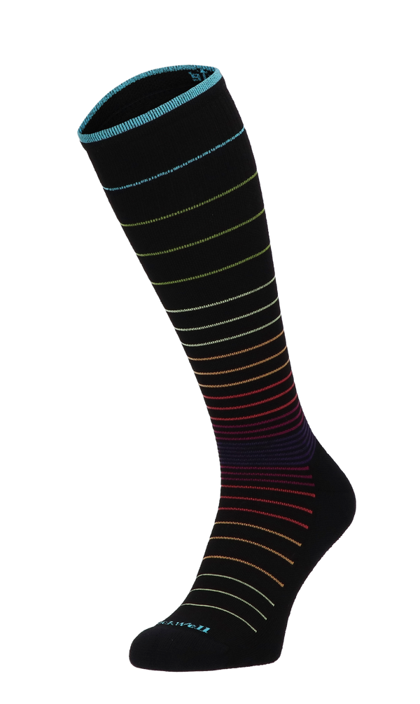 Circulator Women Moderate Compression Socks Black Stripe