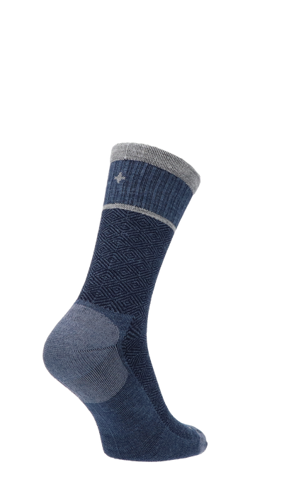 Plantar Cush Crew Men Heel Spur Socks Class 2 Denim