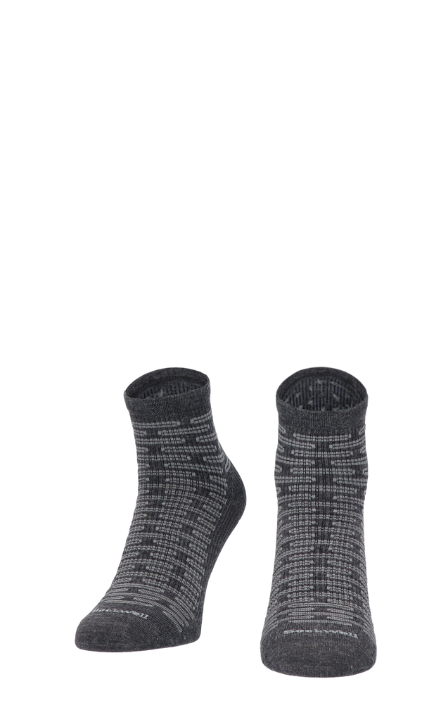 Plantar Ease Quarter Men Heel Spur Socks Class 2 Charcoal
