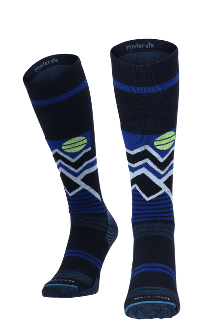 Snow Peak Men Moderate Compression Ski Socks Navy