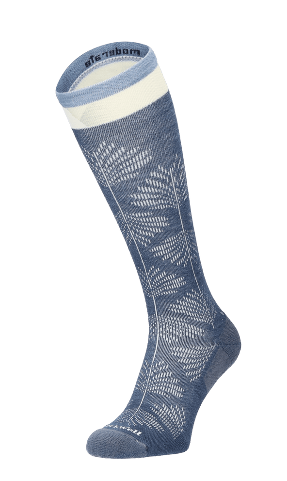 Full Floral Women Moderate Compression Socks Denim Full Floral Women Moderate Compression Socks Denim