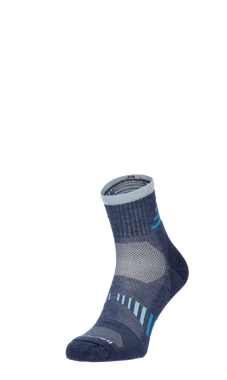 Ascend II Quarter Women Compression Hiking Socks Denim Ascend Quarter II Women Hiking Socks Class 1 Denim