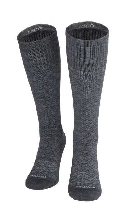 Featherweight Men Moderate Compression Socks Charcoal