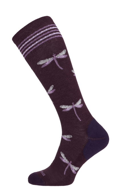 Dragonfly Women Moderate Socks Blackberry Sparkle