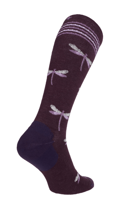 Dragonfly Women Moderate Socks Blackberry Sparkle
