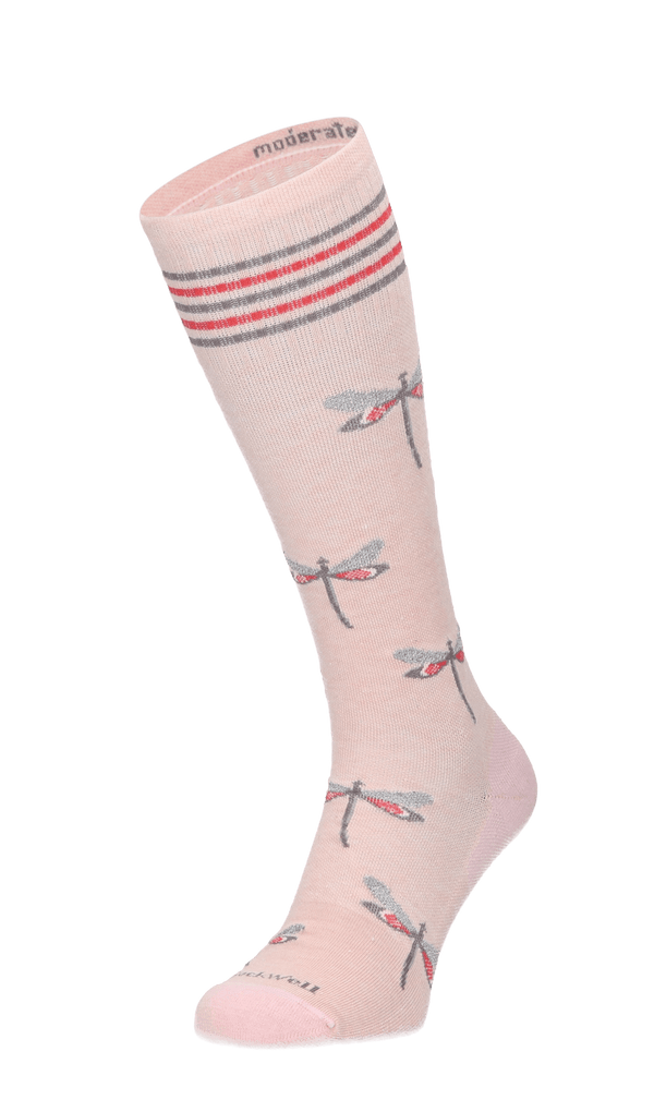 Dragonfly Women Compression Socks Class 1 Rose Shimmer