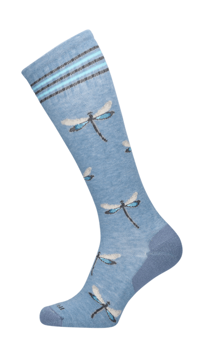 Dragonfly Women Moderate Socks Bluestone Shimmer