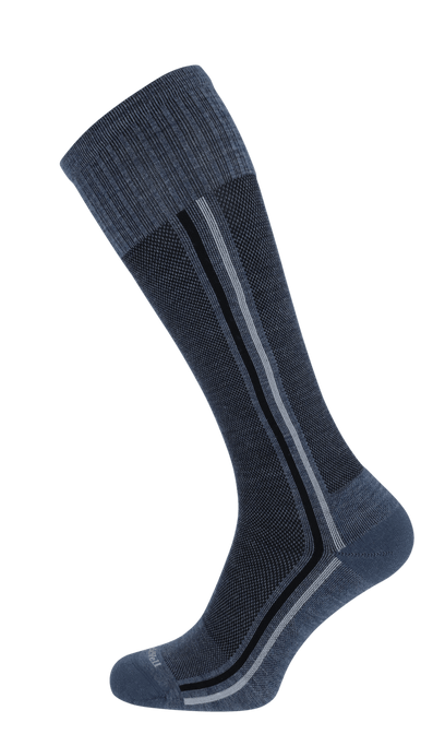 Retro Race Men Moderate Compression Socks Denim