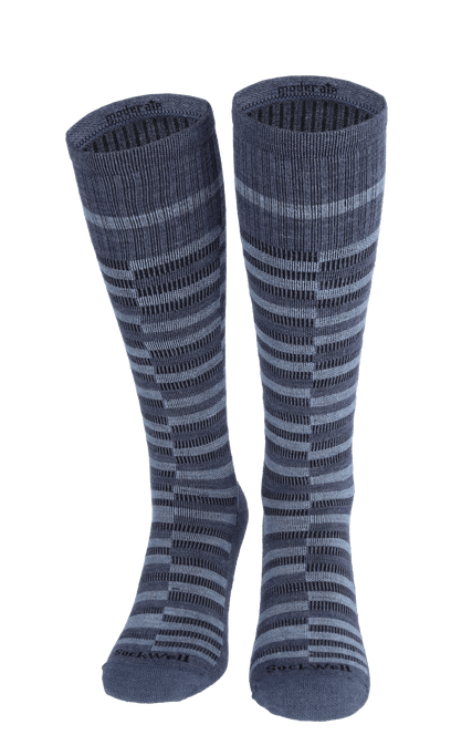 Geo Men Moderate Compression Socks Denim