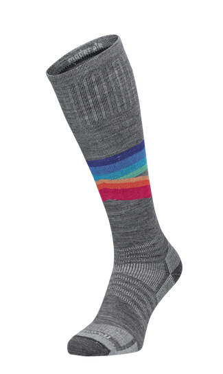 Rainbow Racer UL Women Moderate Compression Ski Socks Grey