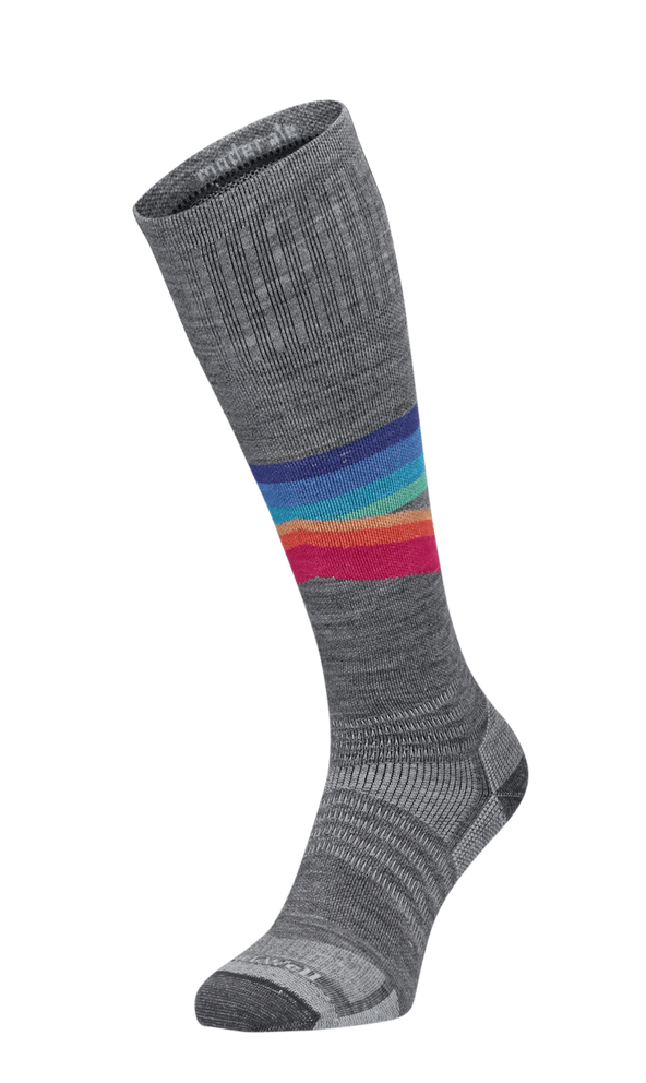 Rainbow Racer UL Women Moderate Compression Ski Socks Grey