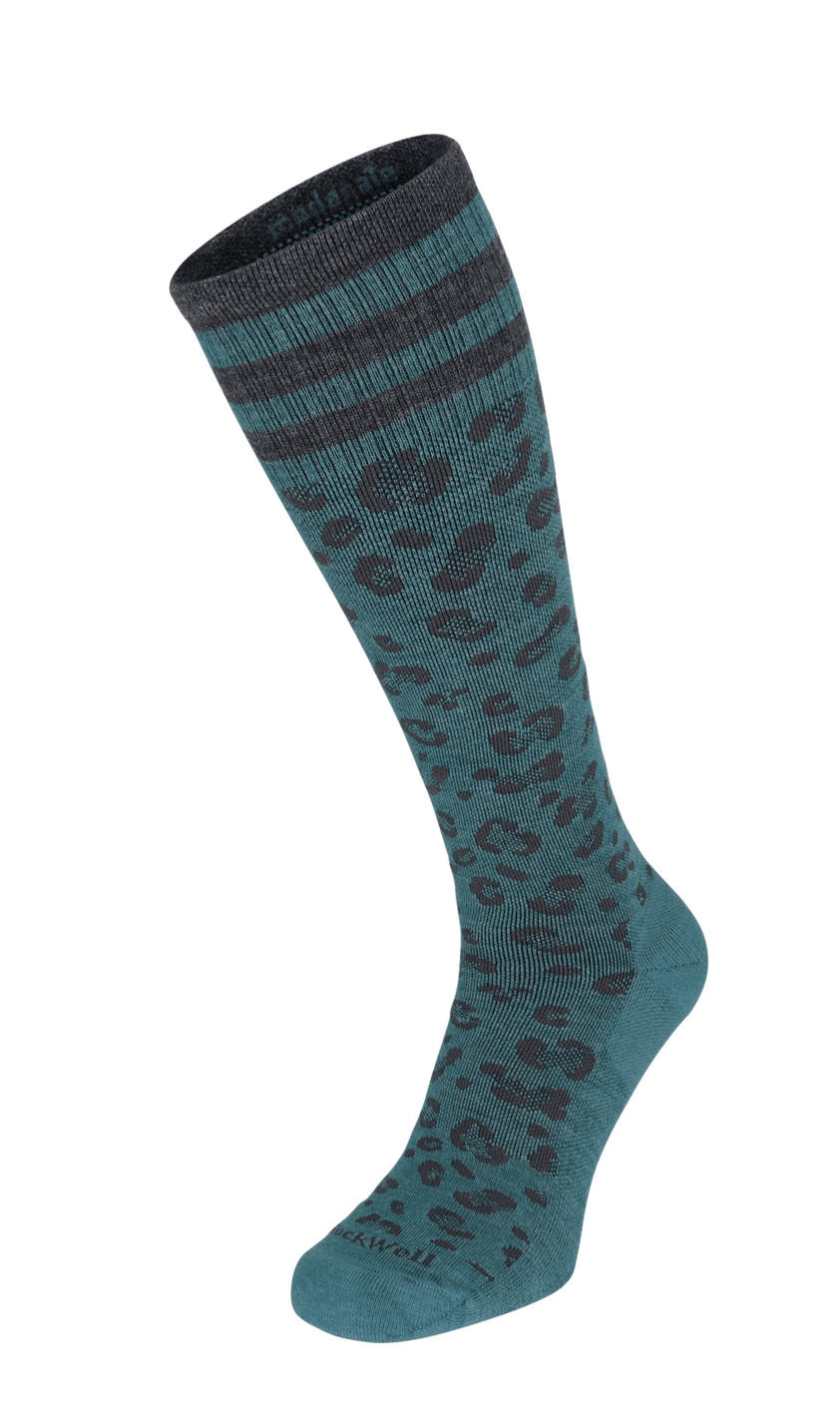 Leopard Women Moderate Compression Socks Mineral