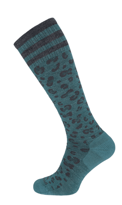 Leopard Women Moderate Compression Socks Mineral