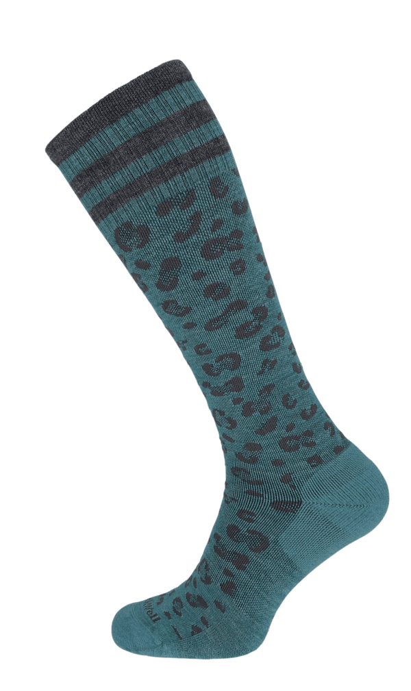 Leopard Women Moderate Compression Socks Mineral