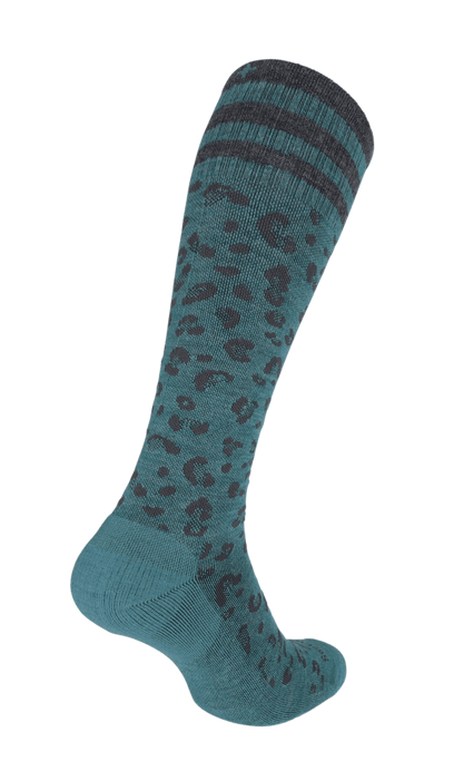 Leopard Women Moderate Compression Socks Mineral