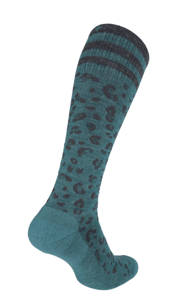 Leopard Women Moderate Compression Socks Mineral