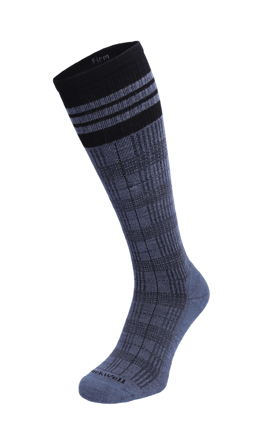 Tartan Men Firm Compression Socks Denim