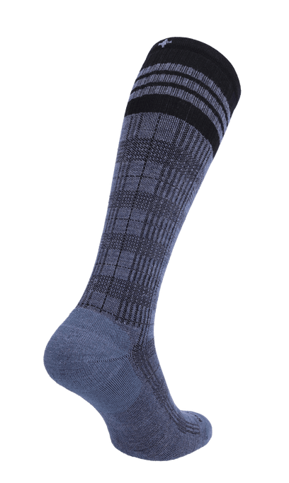 Tartan Men Firm Compression Socks Denim