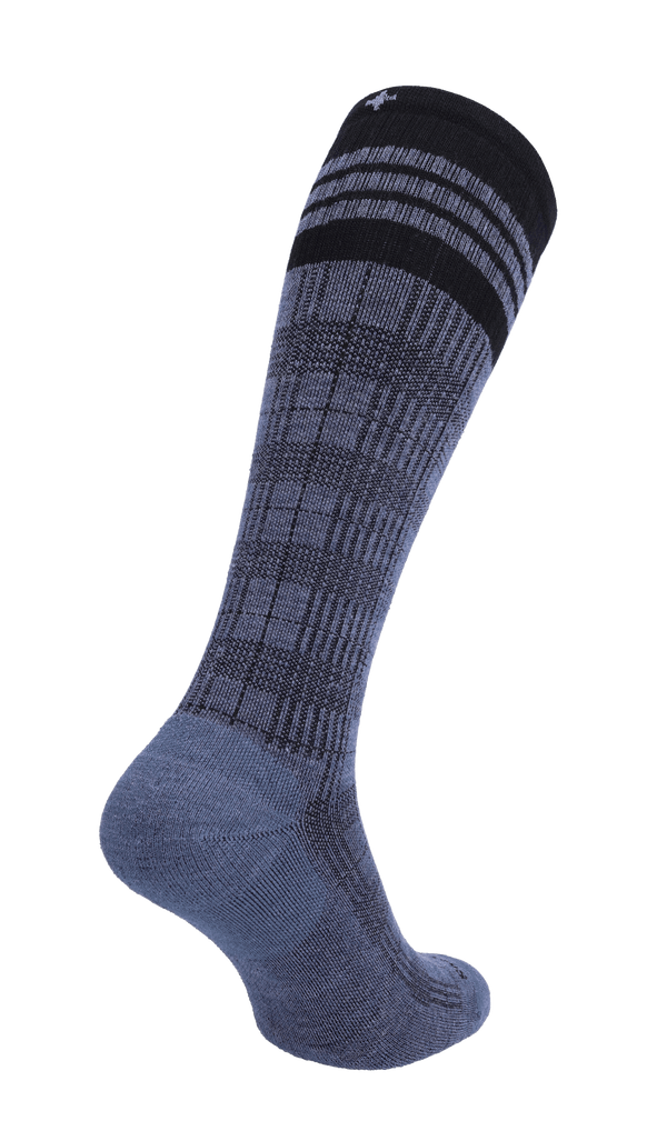 Tartan Men Firm Compression Socks Denim