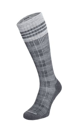 Tartan Men Firm Compression Socks Charcoal