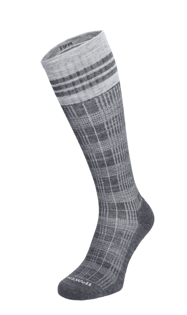 Tartan Men Firm Compression Socks Charcoal