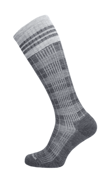 Tartan Men Firm Compression Socks Charcoal