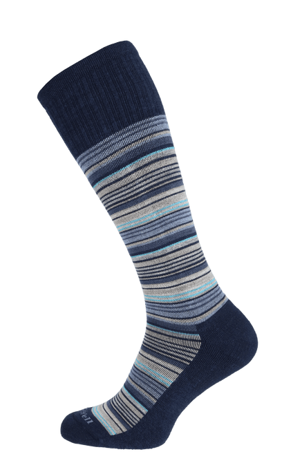 Sunset Stripe Men Moderate Compression Socks Navy