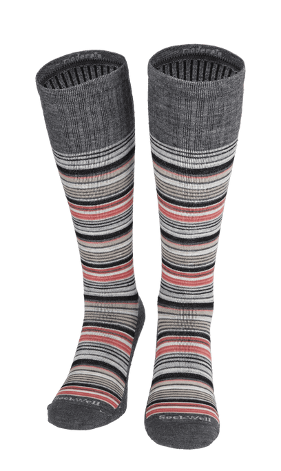 Sunset Stripe Men Moderate Compression Socks Charcoal
