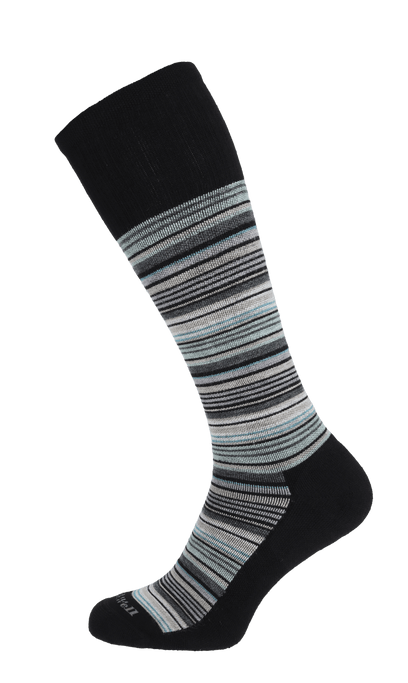 Sunset Stripe Men Moderate Compression Socks Black