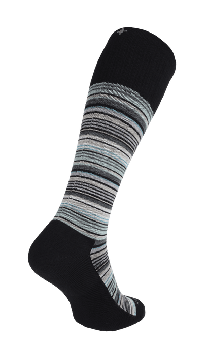 Sunset Stripe Men Moderate Compression Socks Black