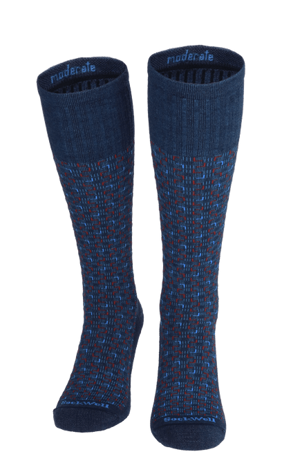 Entwined Men Moderate Compression Socks Navy