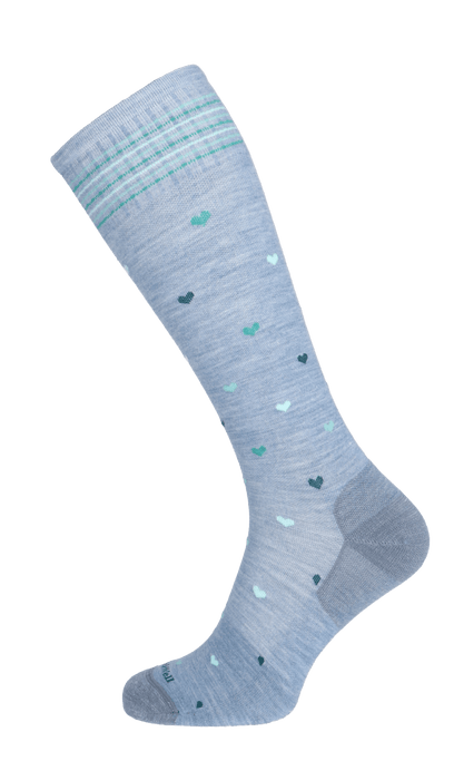 Full Heart Women's Moderate Compression Socks Bluestone