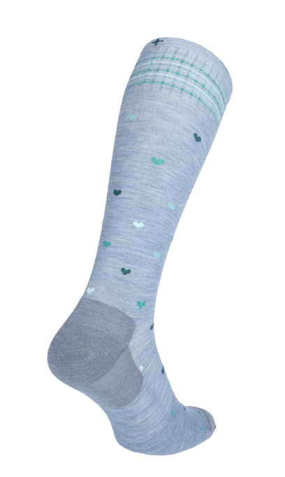 Full Heart Women's Moderate Compression Socks Bluestone