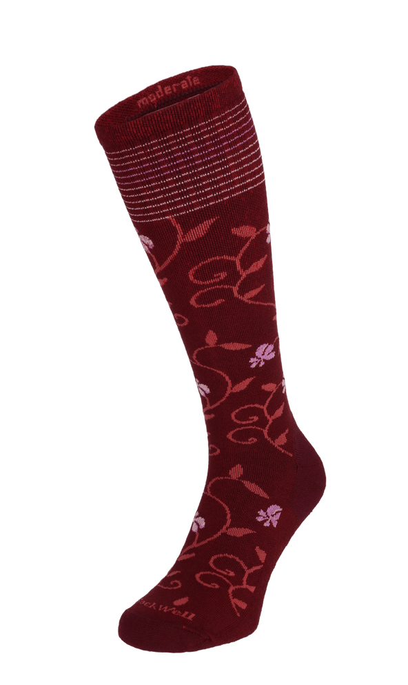 Full Sun Women Moderate Compression Socks Cranberry