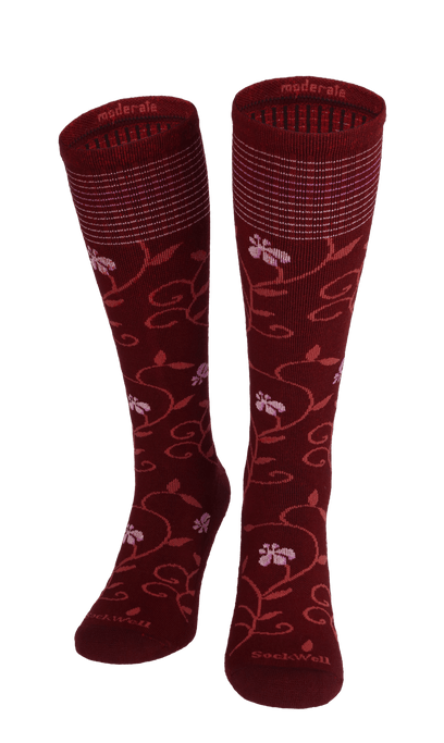 Full Sun Women Moderate Compression Socks Cranberry