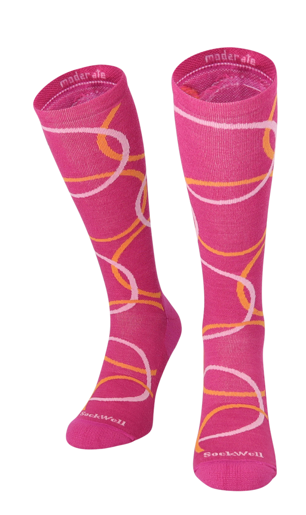 In The Loop Women's Moderate Compression Socks Raspberry