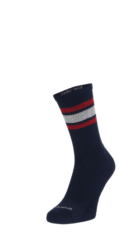 Plantar Ease Retro Men Heel Spur Socks Navy