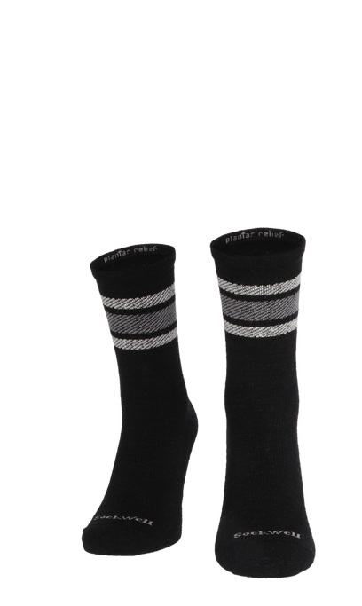 Plantar Ease Retro Men Heel Spur Socks Black